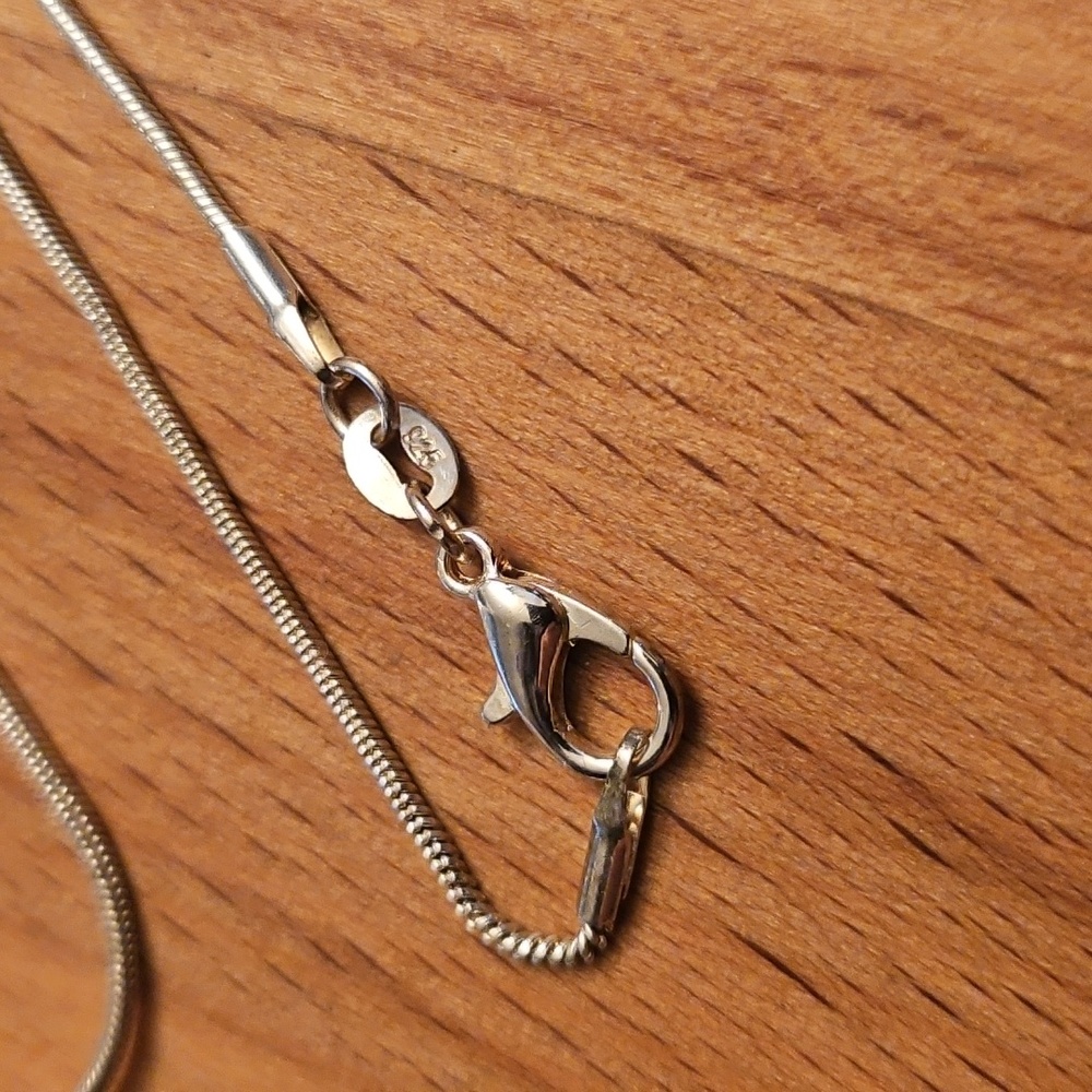 Sterling Silver Bicycle Pendant Necklace - Picture 3 of 5
